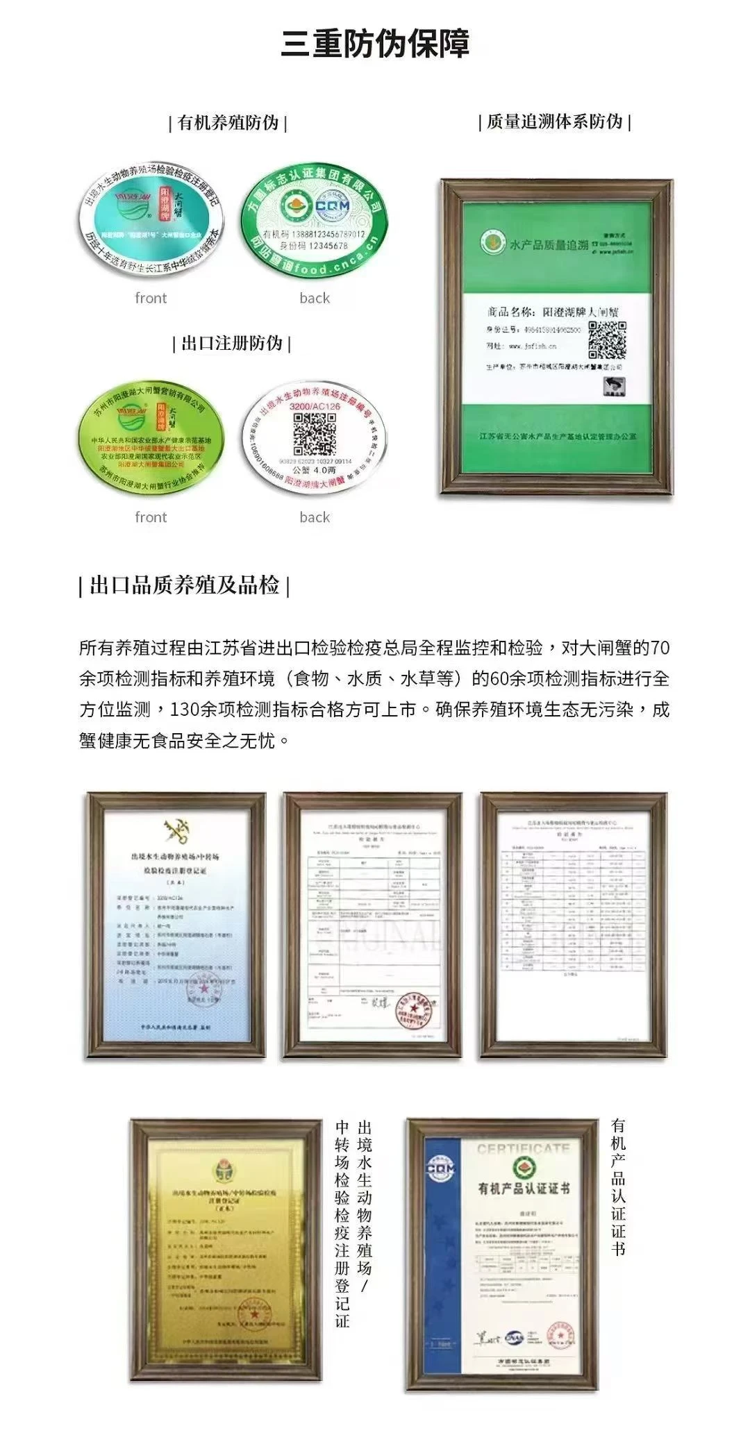 阳澄湖牌大闸蟹2888型 详情图