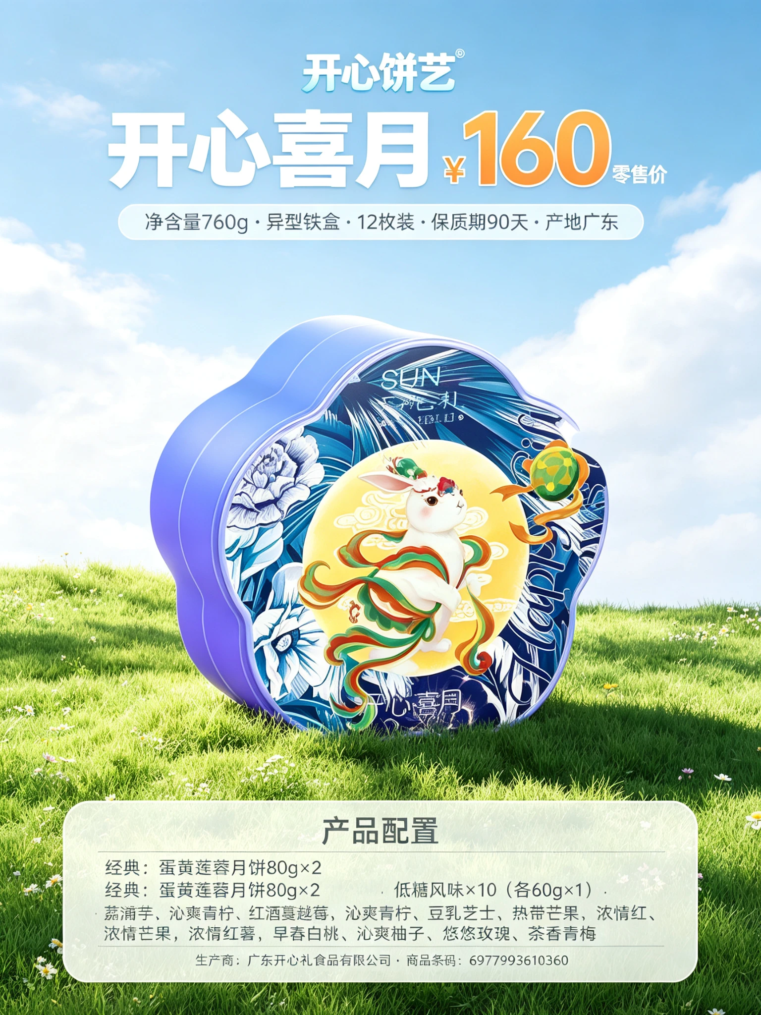 开心饼艺开心喜月 效果图
