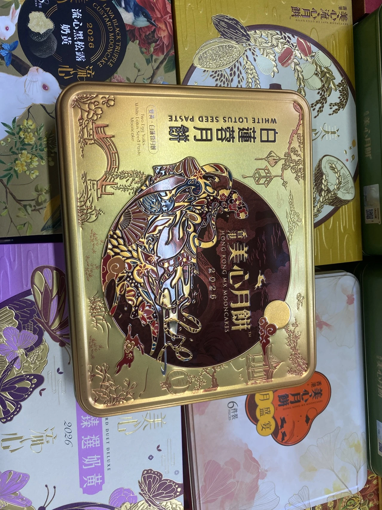 香港美心双黄白莲蓉 实拍图